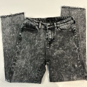Kendall and Kylie Acid Wash High Rise Straight Jeans